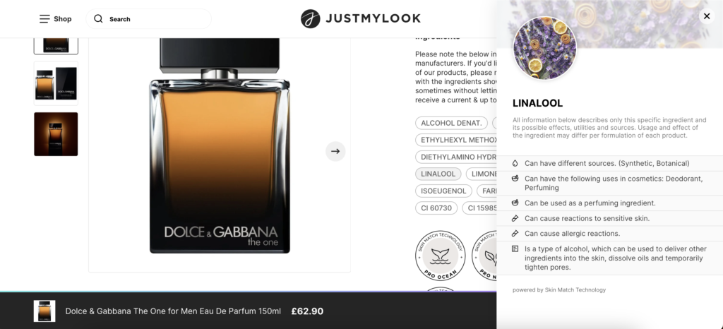 JustMyLook - Ingredient Explainer